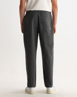wax london men's Kurt - Charcoal Organic Cotton Twill Trouser
