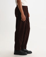 wax london men's Kurt - Dark Brown Cotton Corduroy Trouser
