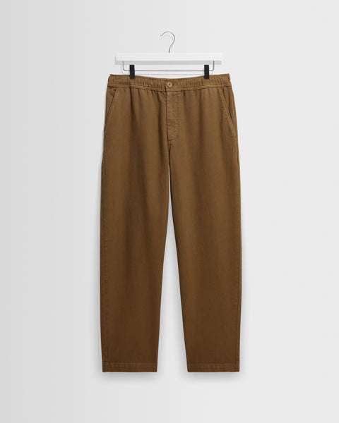 Kurt – Dunkelbraune Hose aus Bio-Baumwoll-Twill