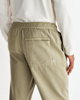 wax london men's Kurt - Light Khaki Organic Cotton Trousers