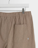 wax london men's Kurt - Natural Chalk Stripe Shorts