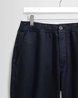 wax london men's Kurt - Navy Organic Cotton Trousers