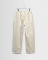 wax london men's Kurt - Off White Organic Cotton Trousers