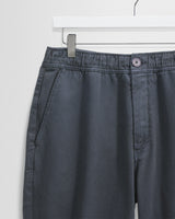wax london men's Kurt - Petrol Blue Organic Cotton Trousers
