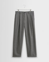 wax london men's Malham - Charcoal Grey Pinstripe Wool Trousers