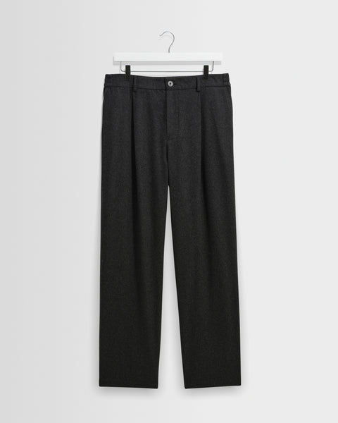 Malham - Pantalon en mélange de laine gris foncé