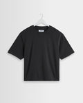 Mark - T-shirt en coton compact noir délavé