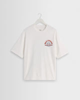 wax london men's Milton - Off White Organic Cotton Laundry Graphic T-Shirt