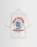 Milton - T-shirt graphique de lessive en coton biologique blanc cassé