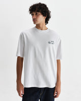 wax london men's Milton - White Daffodil Graphic Organic Cotton T-Shirt