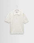 Neapel – Ecrufarbenes Retro-Rautenstrick-Polo