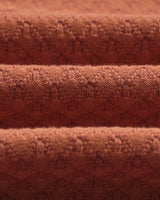 wax london men's Naples - Rust Retro Diamond Knitted Polo
