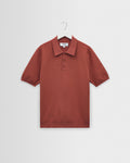 Naples - Rostfarbenes Retro-Rautenstrick-Polo