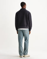 wax london men's Newington - Charcoal Brush Back Fleece Sweatshirt