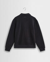wax london men's Newington - Charcoal Brush Back Fleece Sweatshirt