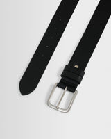 wax london men's Paton - Black Leather Belt