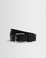 wax london men's Paton - Black Leather Belt