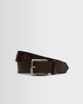 Paton - Brown Embroidered Leather Belt