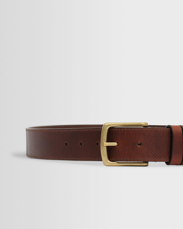 wax london men's Paton - Brown Leather Belt