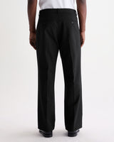 wax london men's Piper - Black Wool Blend Twill Trouser
