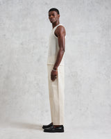 wax london men's Prim - Ecru Open Knit Vest