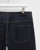 wax london men's Russell - Rinse Wash Selvedge Straight Fit Denim Jeans