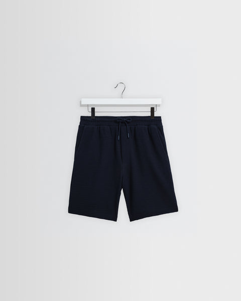 Sam - Short gaufre texturé marine