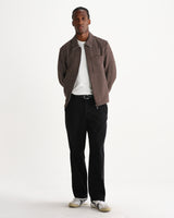 wax london men's Sidford - Black Cotton Canvas Barrel Trousers