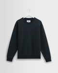 Sidney – Sweatshirt aus gebürsteter Bio-Baumwolle, Washed Black