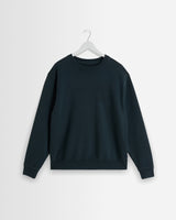 wax london men's Sidney - Washed Black Embroidered Brushed Cotton Sweatshirt