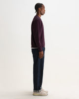 wax london men's Sidney - Washed Purple Loopback Cotton Sweatshirt