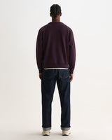 wax london men's Sidney - Washed Purple Loopback Cotton Sweatshirt