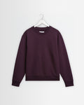 Sidney – Sweatshirt aus gewaschener, violetter Loopback-Baumwolle