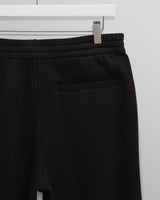 wax london men's Ska - Black Embroidered Logo Loopback Cotton Joggers