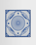 Sloane - Ecru And Blue Wax Bandana Neck Scarf
