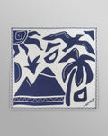 Sloane - Navy And Ecru Scenic Neck Scarf