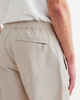 wax london men's Tyne - Stone Cotton Tencel Loose Fit Trousers