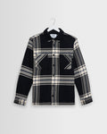 Whiting – Oversize-Overshirt mit Karomuster in Schwarz und Ecru