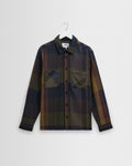 Whiting – Grünes und braunes kariertes Overshirt „Tempo“