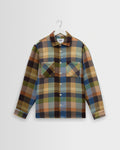 Whiting – Overshirt mit Pike-Karo in Khaki und Multicolor