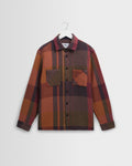 Whiting – Orange und mehrfarbiges Tempo-Karo-Overshirt