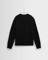 wax london men's Wilde - Black Fluffy Wool Crewneck