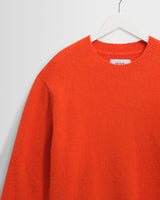 wax london men's Wilde - Orange Fluffy Wool Crewneck