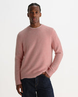 wax london men's Wilde - Pale Pink Fluffy Wool Crewneck